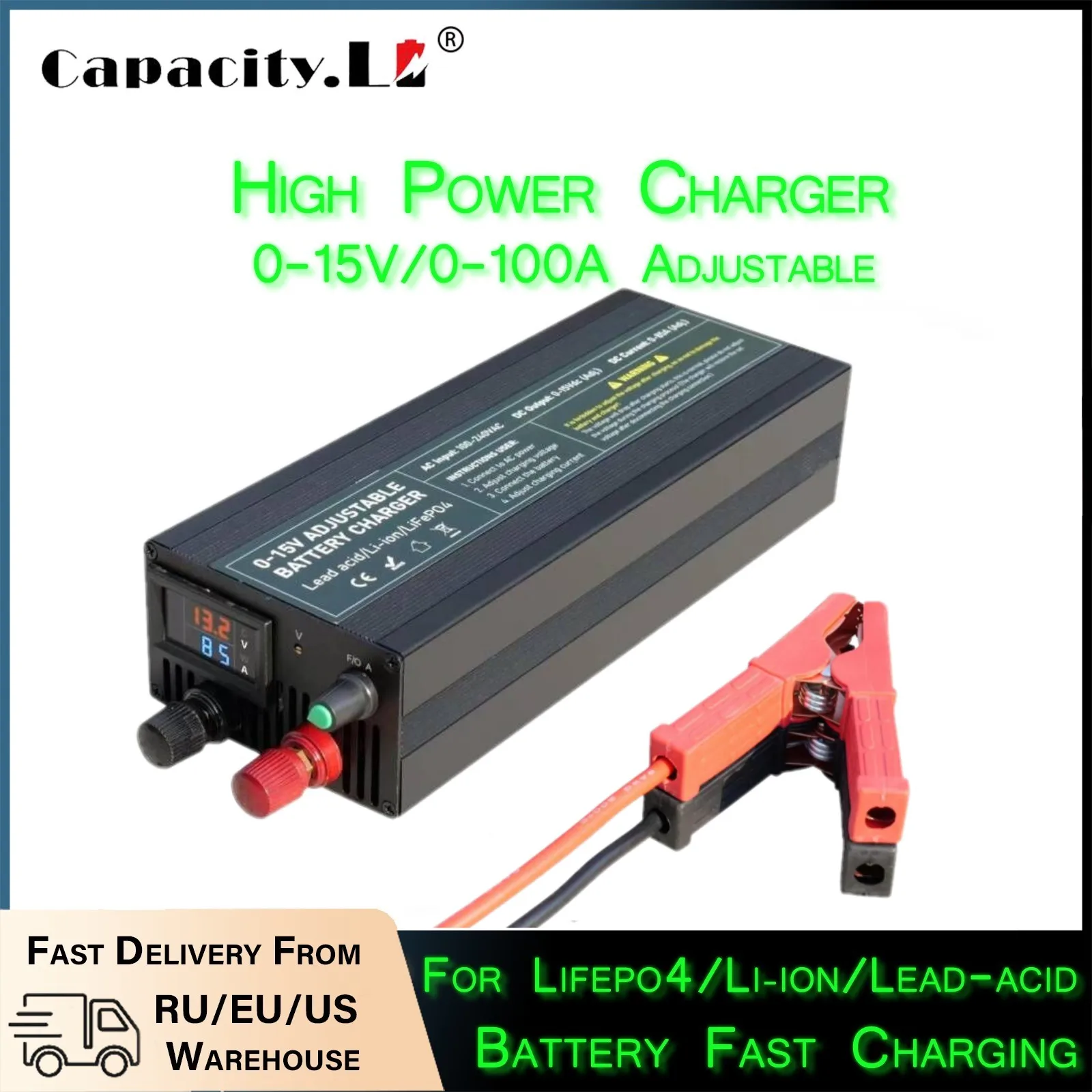 84V 20A Smart Charger - Регулируемое зарядное устройство/источник питания 60A/100A CC