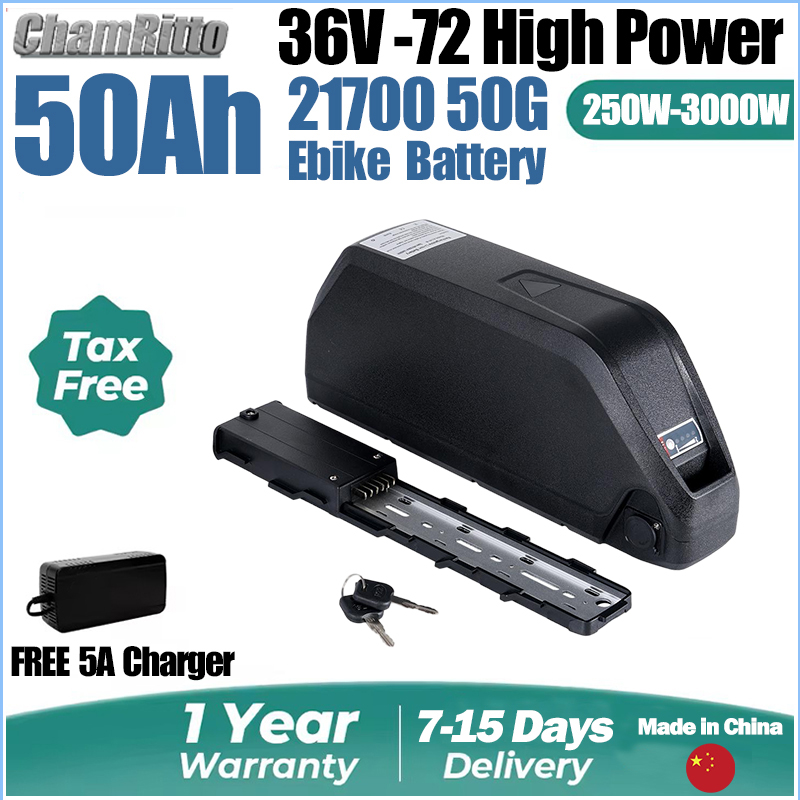 72V 50Ah 21700 Lithium Battery - Аккумулятор для электровелосипеда 48В 30Ач, элементы