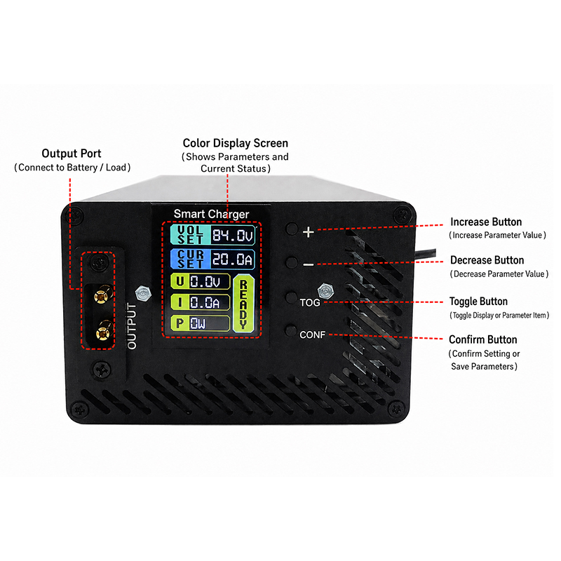 Зарядное устройство для литий- – обзор и цена 72V 15A Fast Charger
