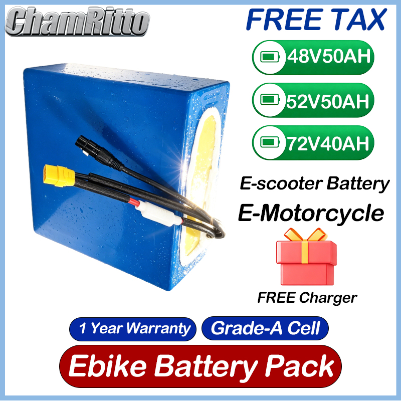 Аккумулятор для электровелосип – обзор и цена 72V 50Ah 21700 Lithium Battery