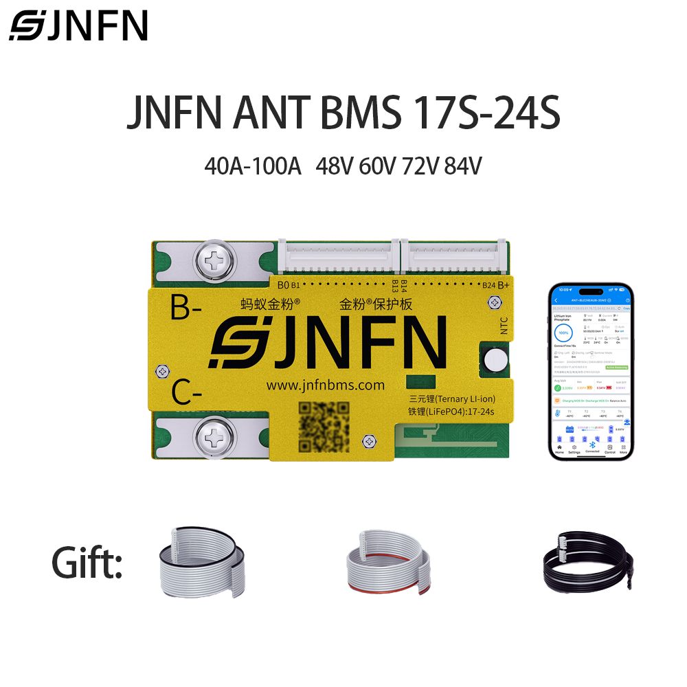 JNFN ANT Smart BMS 17-24S 60V  – обзор и цена 84V 50A Smart Bms Bluetooth