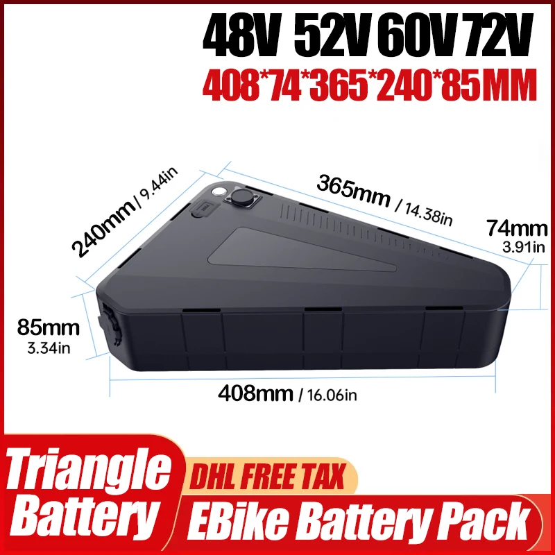 Аккумулятор для электровелосип – обзор и цена 72V 50Ah 21700 Lithium Battery