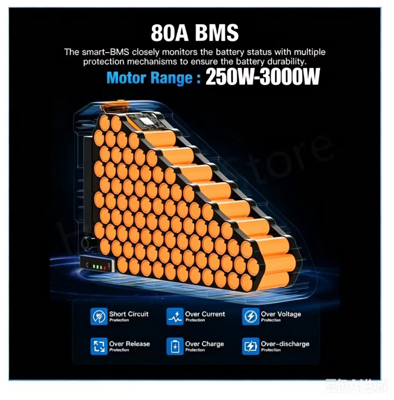 Аккумуляторы для электровелоси – обзор и цена 72V 50Ah 21700 Lithium Battery
