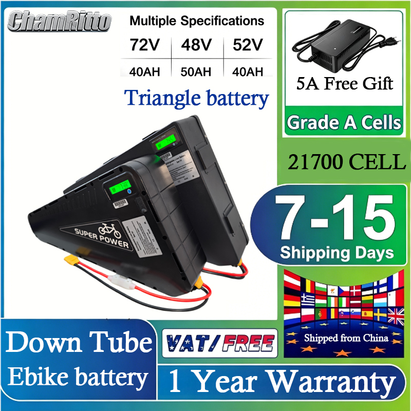 Электровелосипед 72В Cham Ride – обзор и цена 72V 50Ah 21700 Lithium Battery